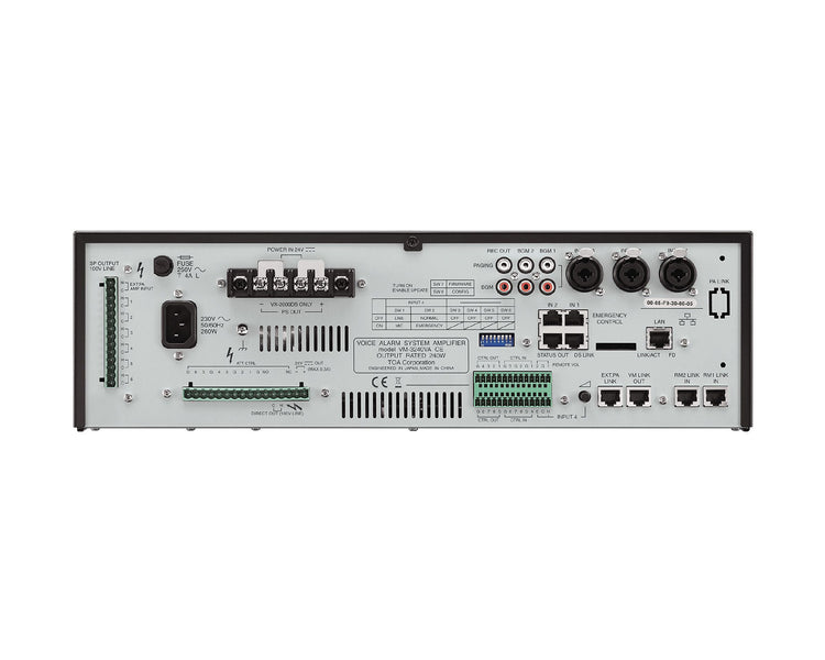 TOAVM3240VA - TOA VM3240VA VM3000 Series Voice Alarm System Amplifier 240W Image 3