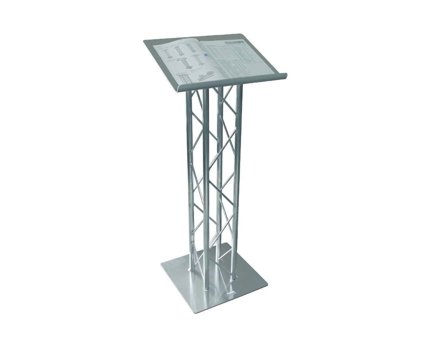 TRI100QLA - Trilite by OPTI 100 Series Quad Truss Lectern in Natural Aluminium Finish Image 1