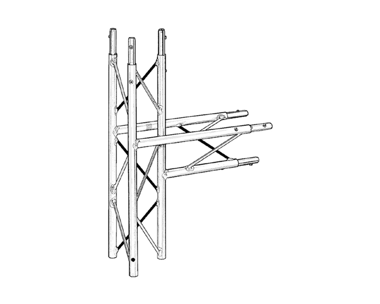 TRI1TJ390 - Trilite by OPTI 100 Truss Junct 3 Way 90degree Apex Down Image 1