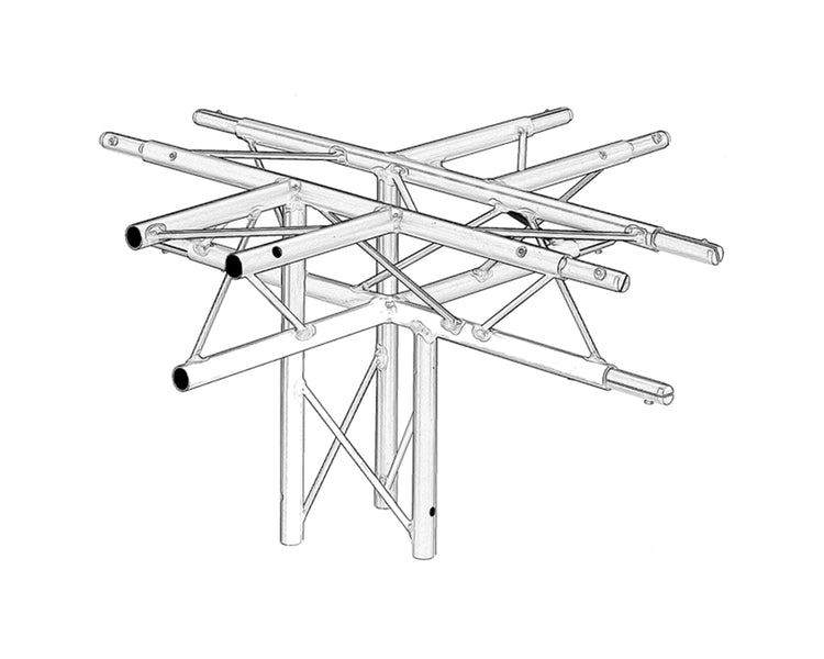 TRI1TJ5AD - Trilite by OPTI 100 Truss Junction 5 Way Apex Down Image 1