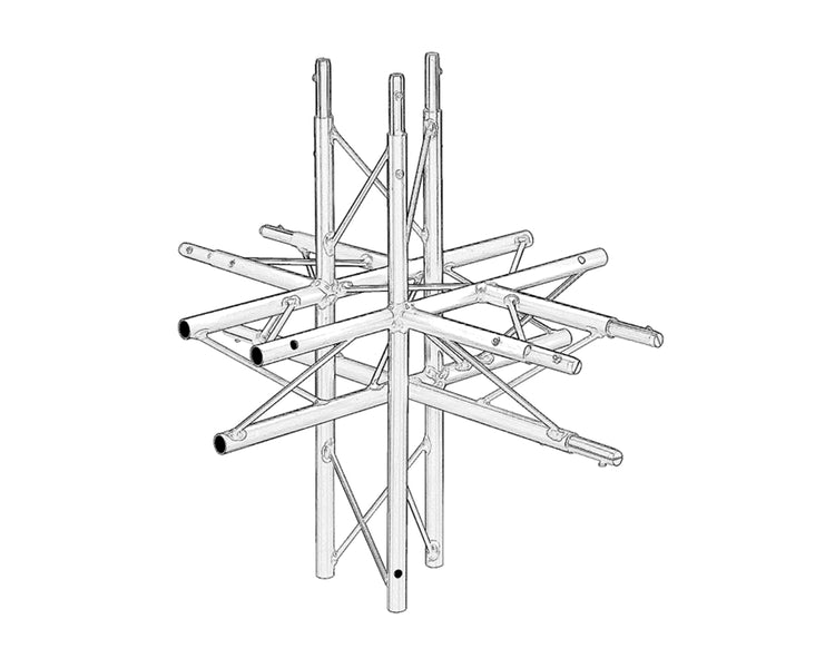 TRI1TJ6AD - Trilite by OPTI 100 Truss Junction 6 Way Apex Down Image 1