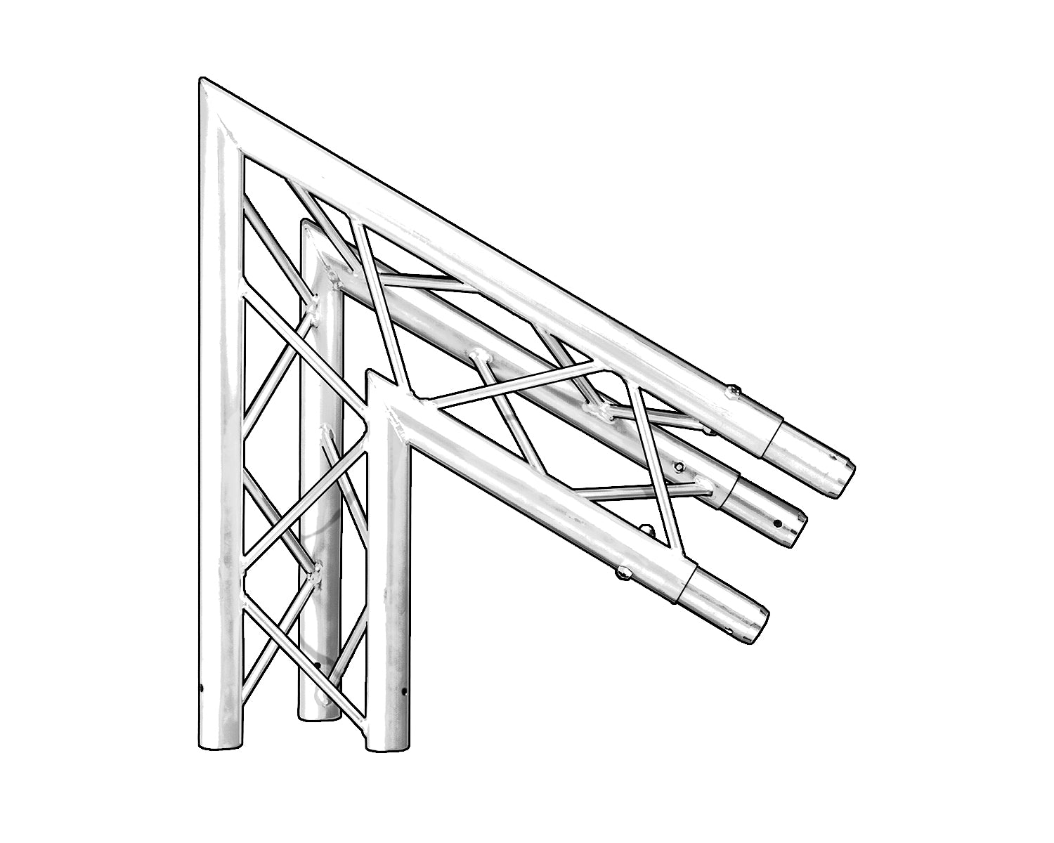 TRI2TJ260 - Trilite by OPTI 200 Truss Junct 2 Way 60degree Apex Up or Down Image 1