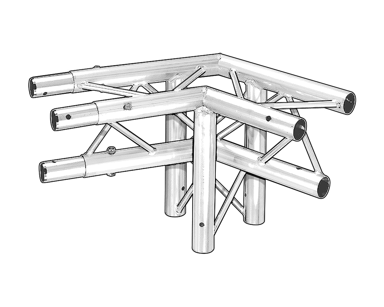 TRI2TJ3120D - Trilite by OPTI 200 Truss Junct 3 Way 120degree Apex Down Image 1