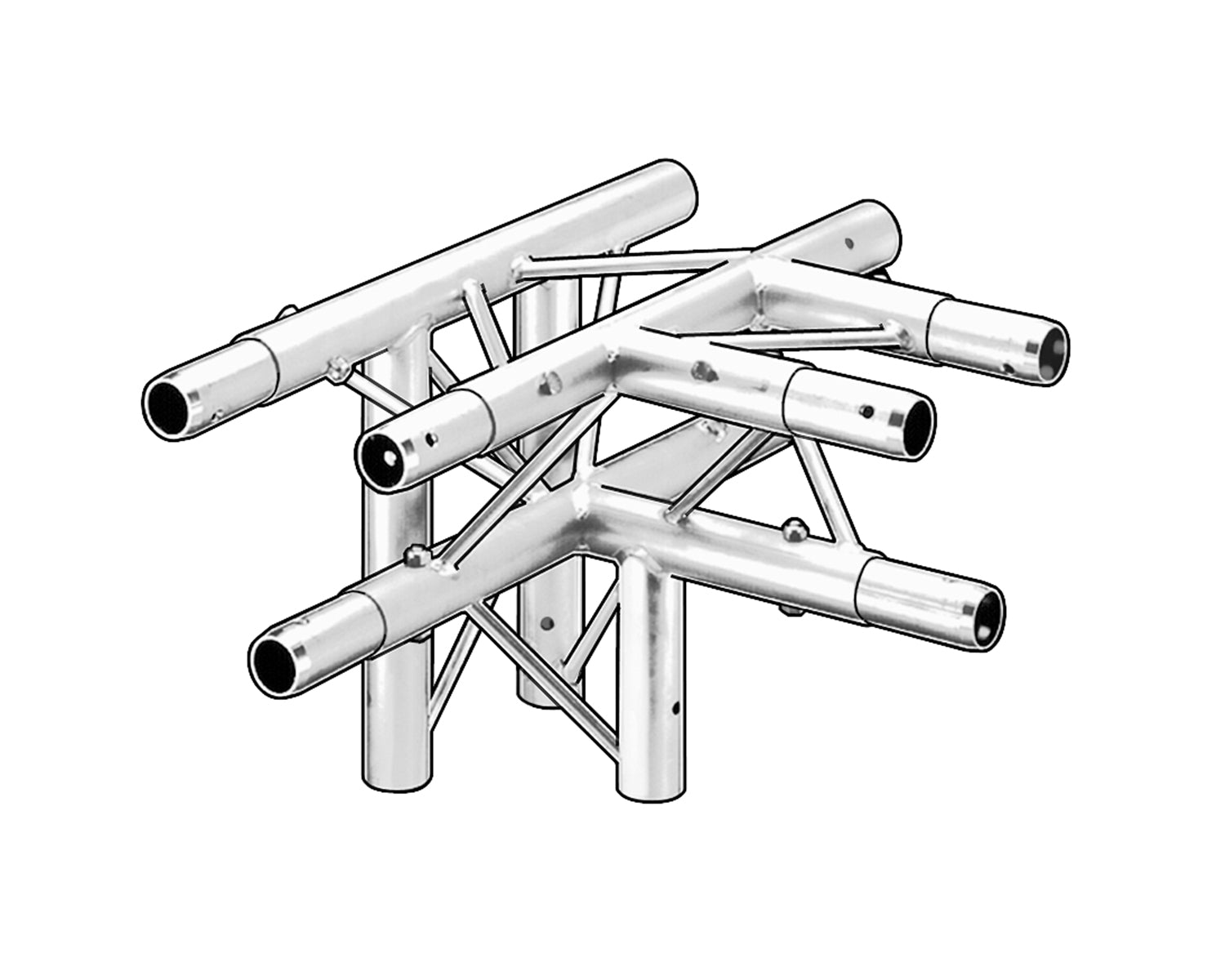 TRI2TJ44 - Trilite by OPTI T200 Truss Junction 90degree Apex Down 4 Way Image 1