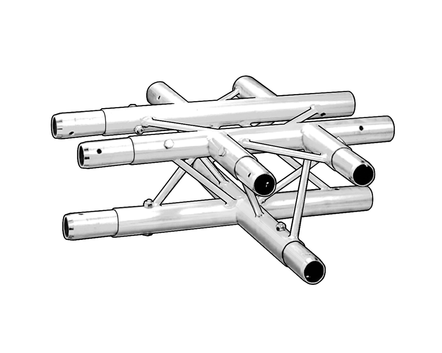 TRI2TJ490 - Trilite by OPTI 200 Truss Junct 4 Way 90degree Apex Down Image 1
