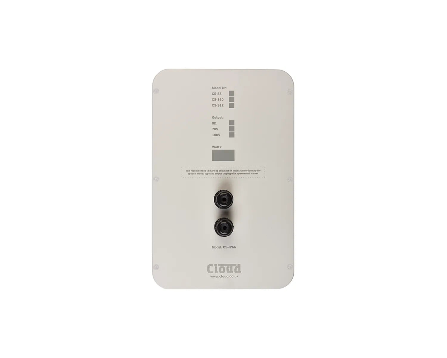 CS-IP66PW Backplate for CS-S8/CS-S10/CS-S12 Speakers IP66 White