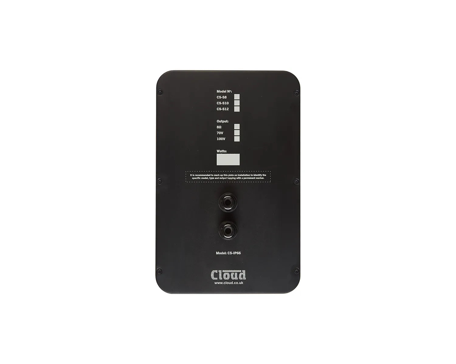 CS-IP66PB Backplate for CS-S8/CS-S10/CS-S12 Speakers IP66 Black