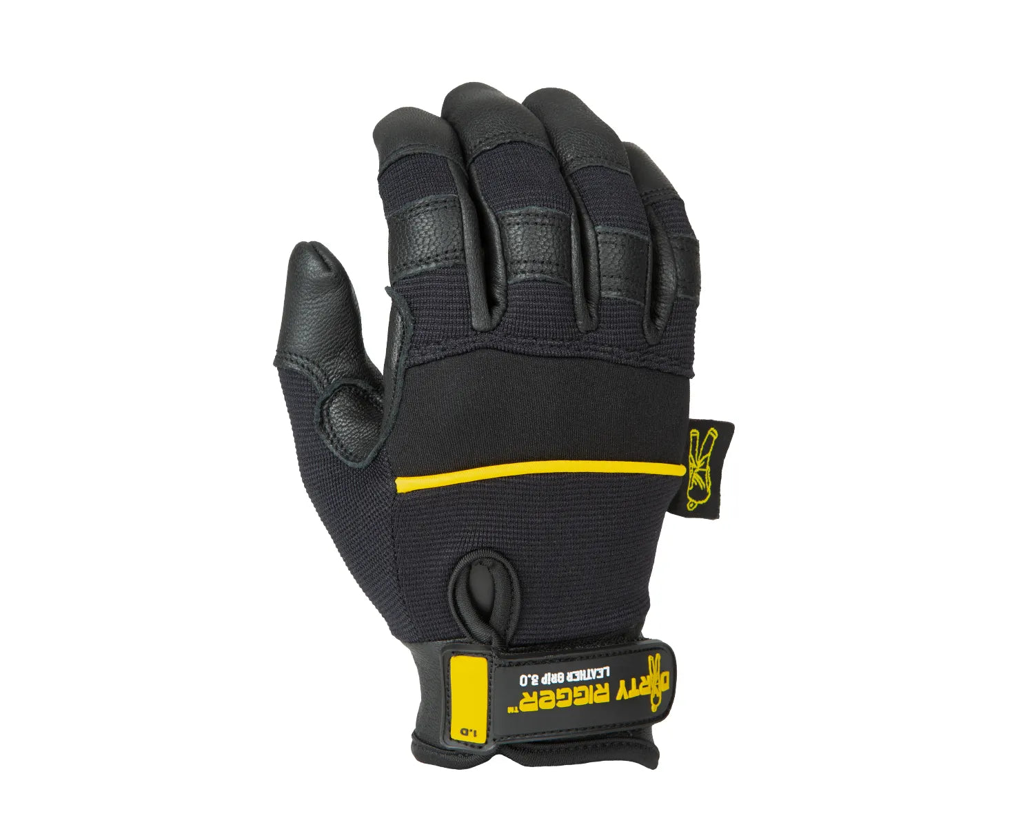 Leather Grip 3.0 Heavy Duty Full Finger Rigging Gloves (L)