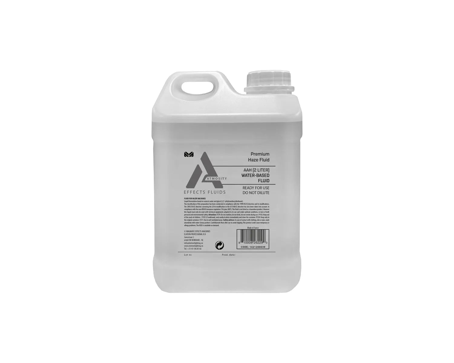 Atmosity AAH-2L Water-Based Premium Haze Fluid 2-Litre Bottle