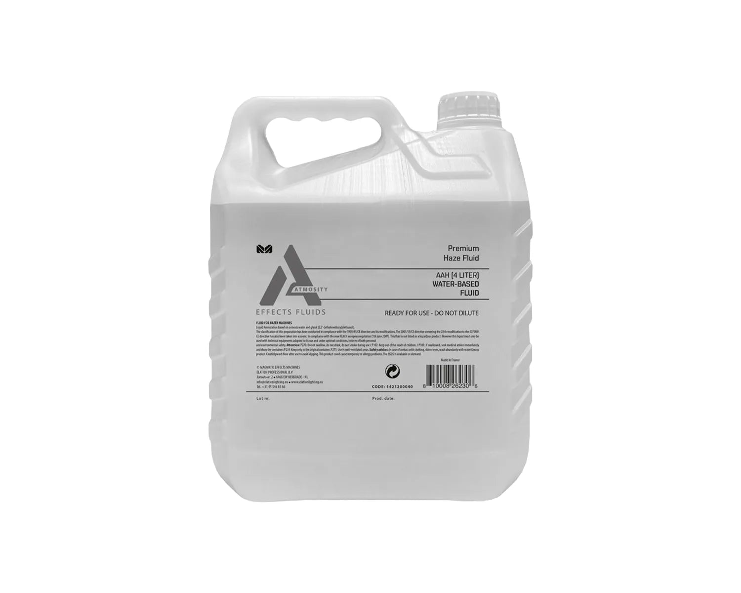 Atmosity AAH-4L Water-Based Premium Haze Fluid 4-Litre Bottle