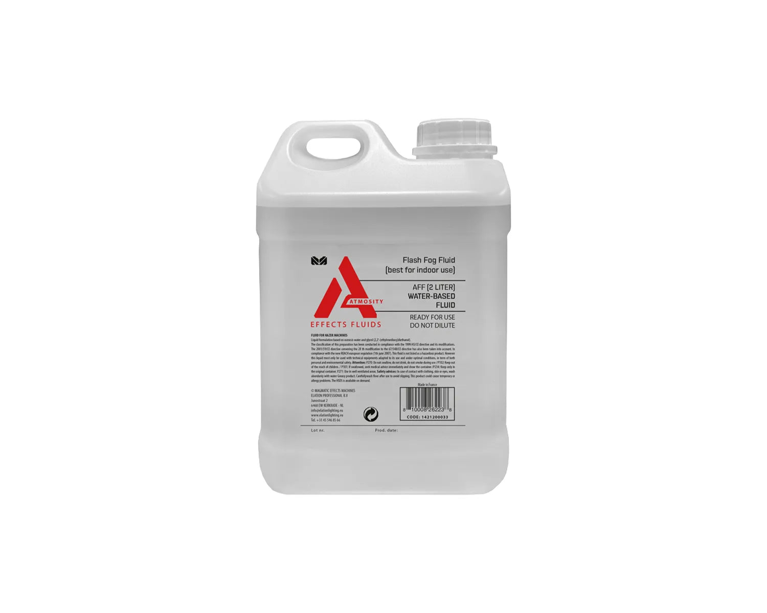 Atmosity AFF-2L Water-Based Fast-Dissipating Fog Fluid 2-Litre