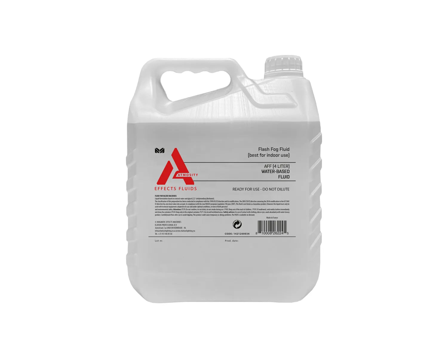 Atmosity AFF-4L Water-Based Fast-Dissipating Fog Fluid 4-Litre