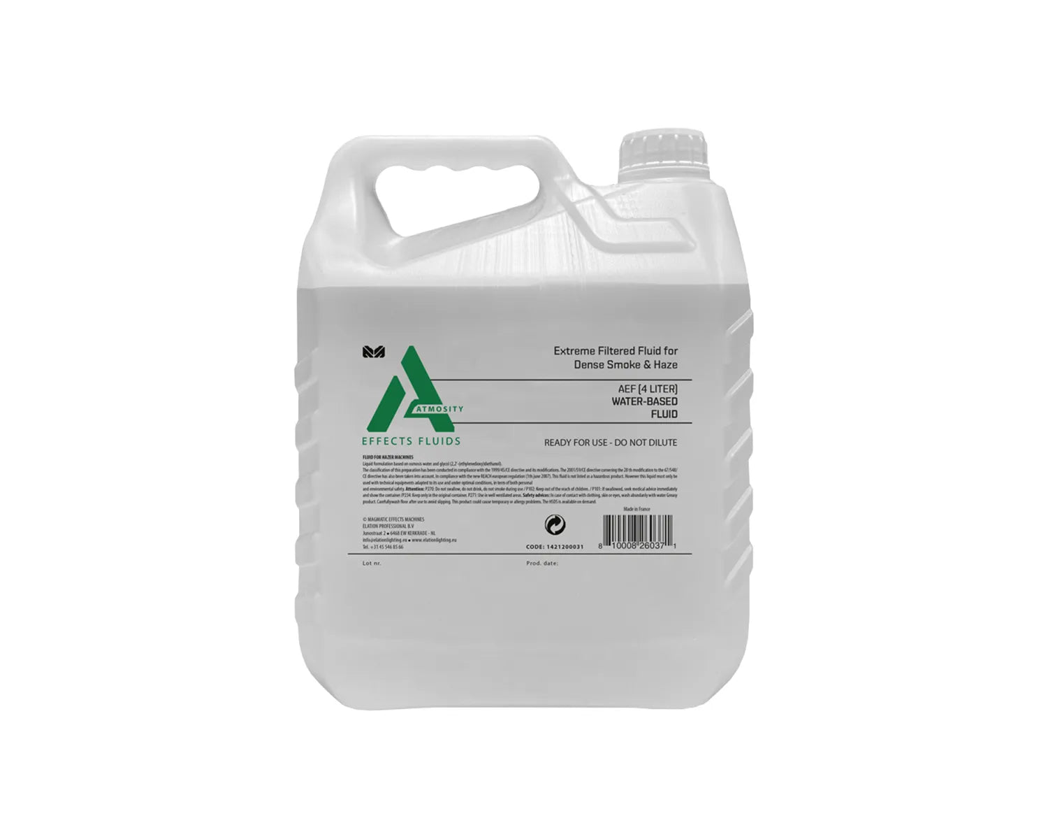 Atmosity AEF-4L Water-Based Extreme Filtered Fog Fluid 4-Litre