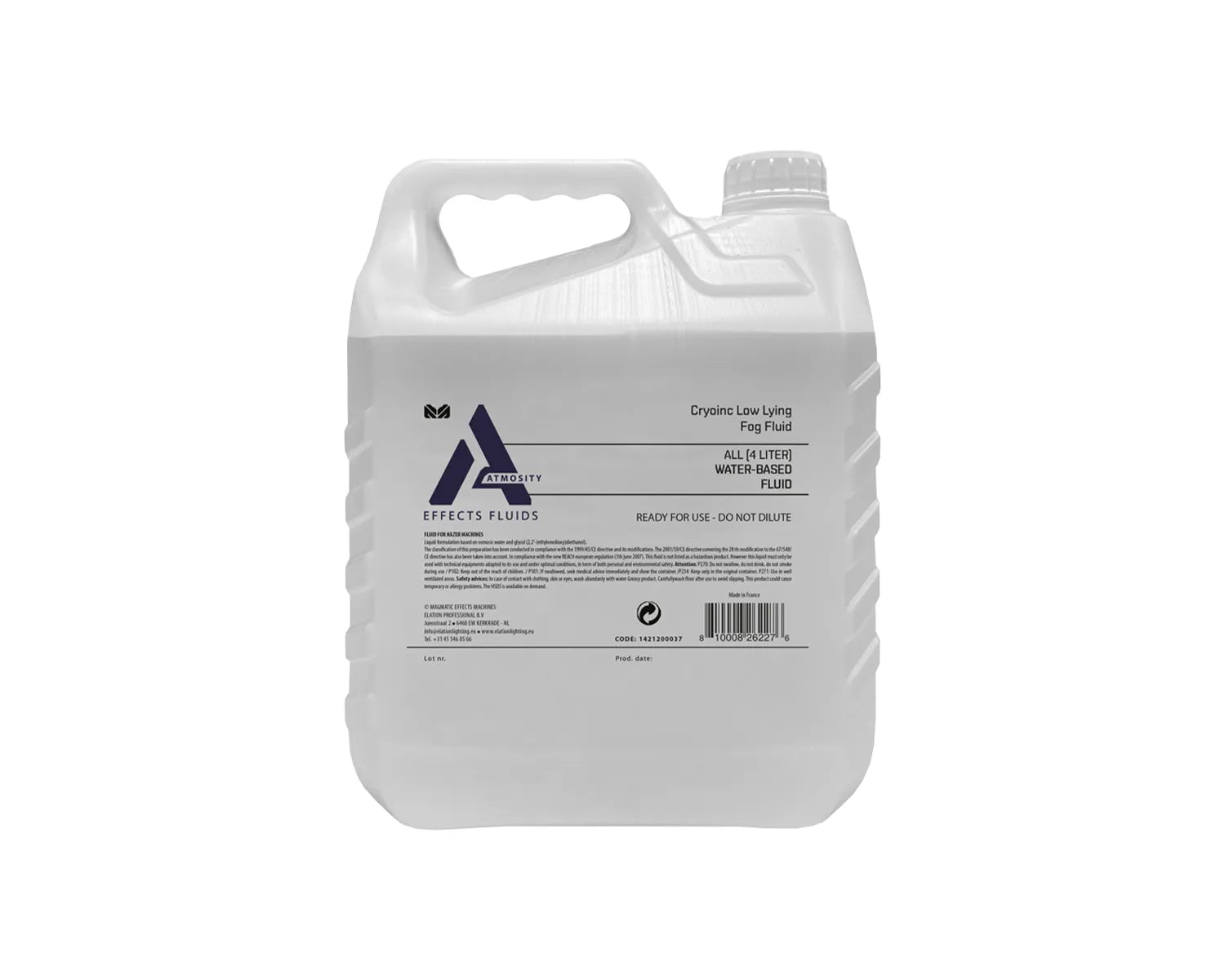 Atmosity ALL-4L Water-Based Cryogenic Low-Lying Fog Fluid 4-Litre