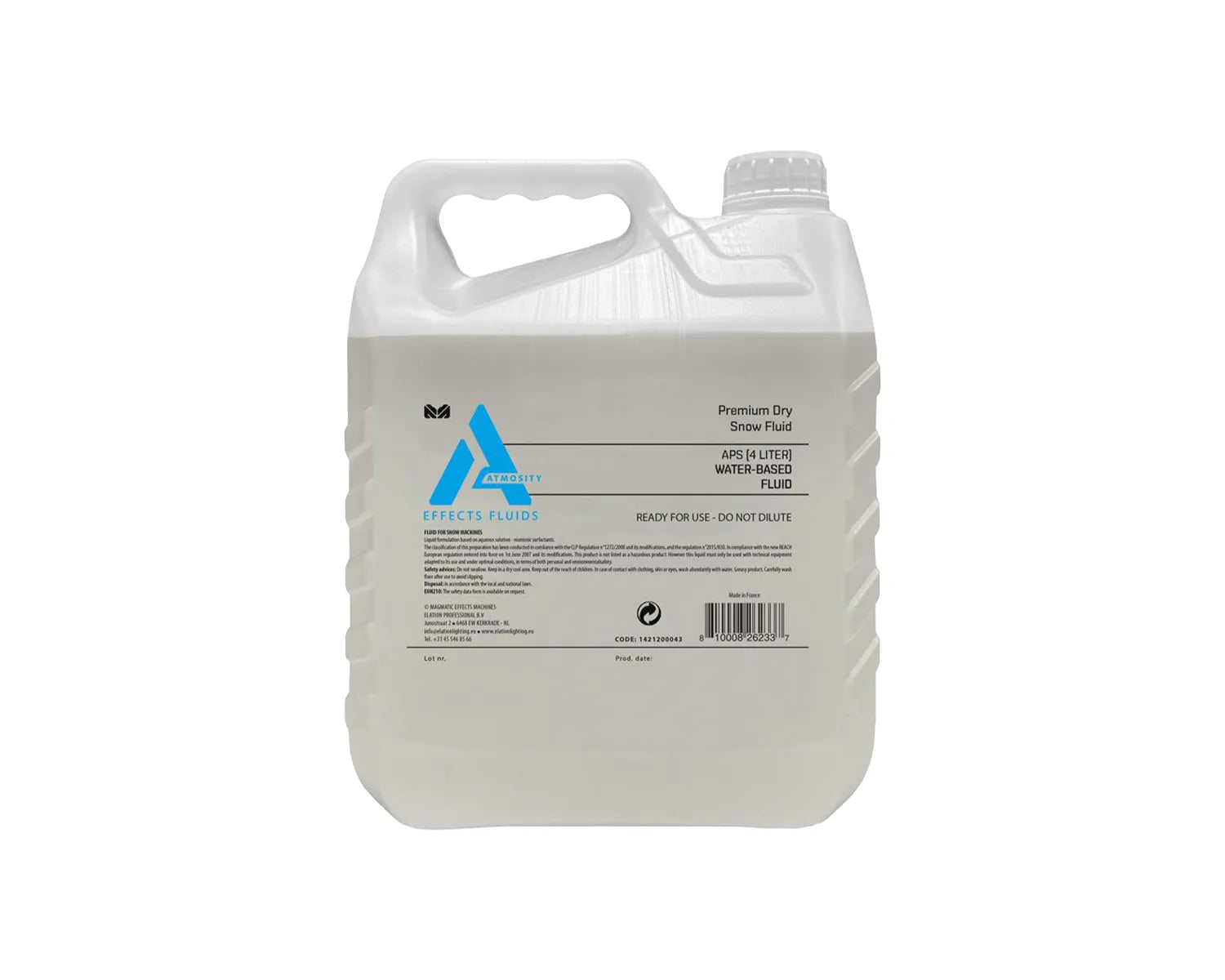 Atmosity APS-4L Water-Based Premium Dry Snow Fluid 4-Litre