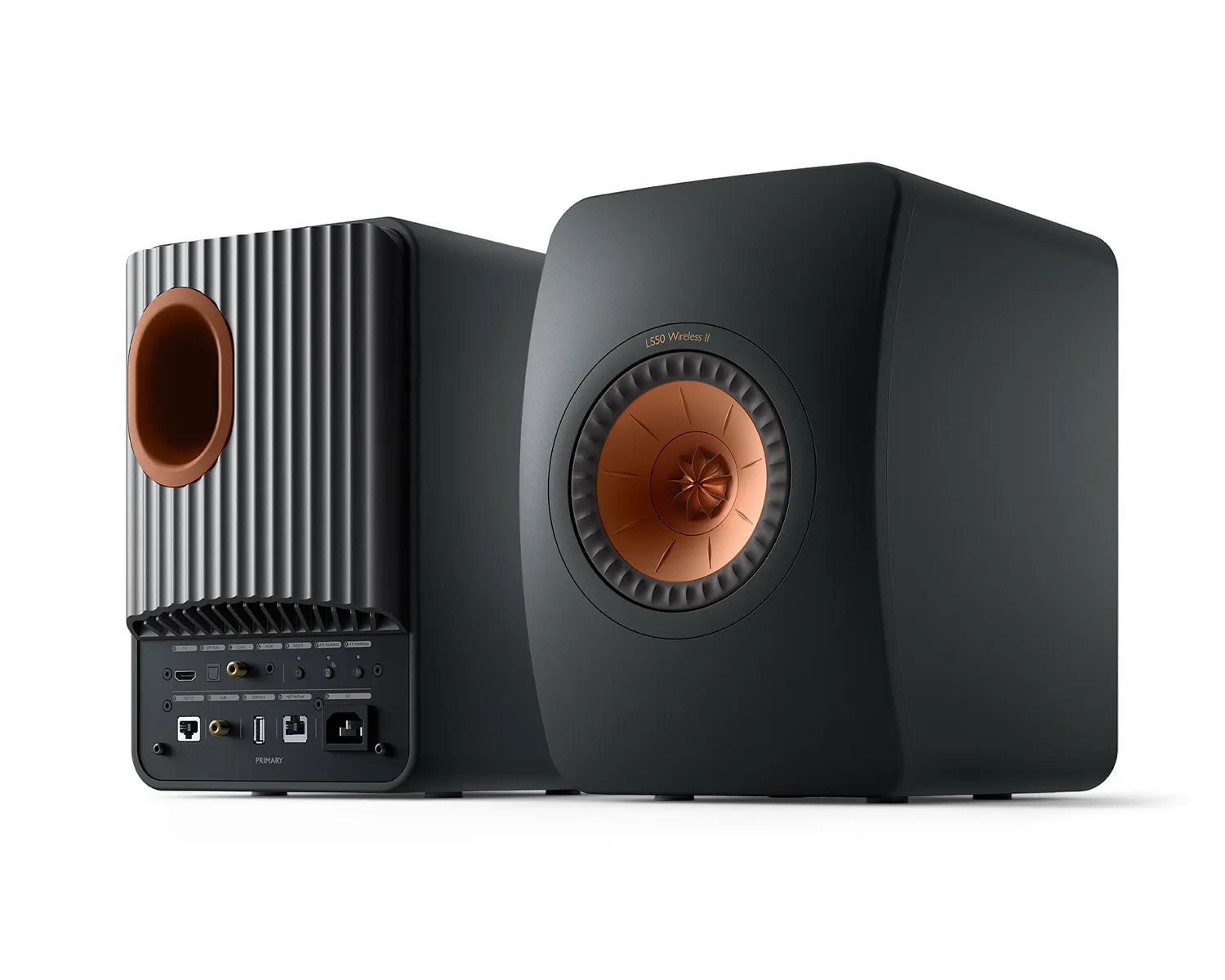 LS50 Wireless II 5.25" 2-Way Metamaterial Speaker Black PAIR