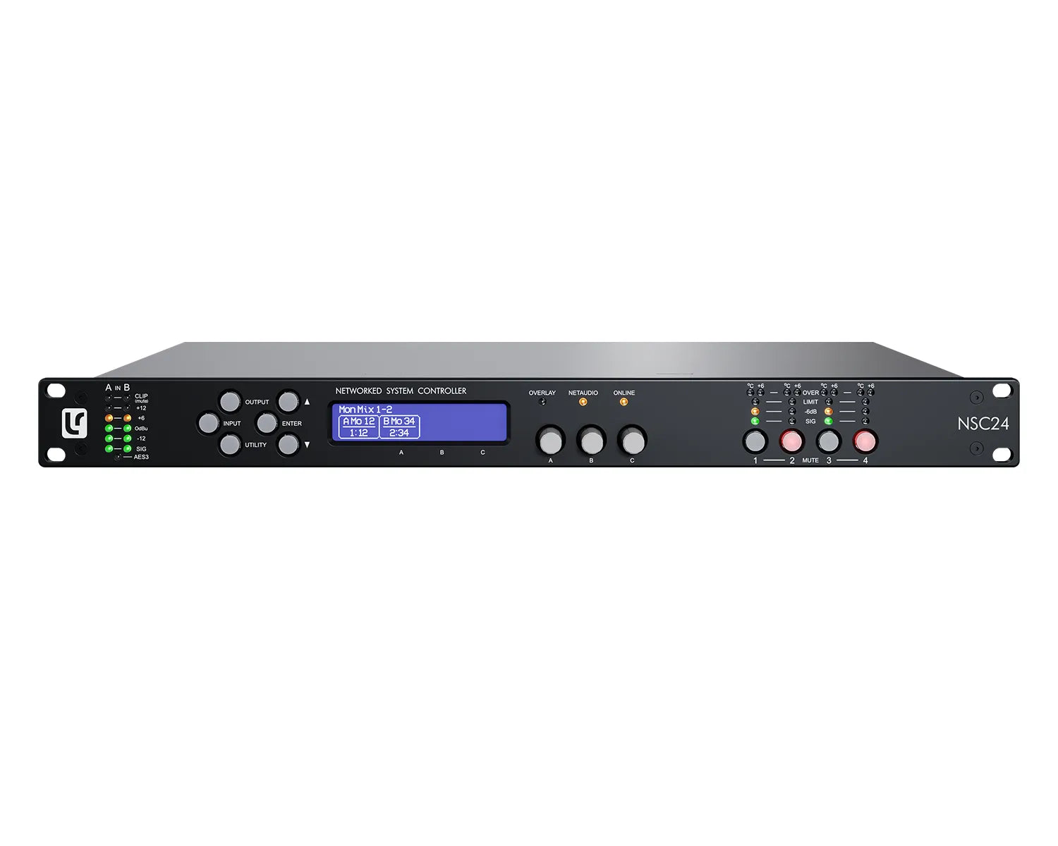 NSC24 2 In/4 Out Networked System Controller 96kHz DSP 1U
