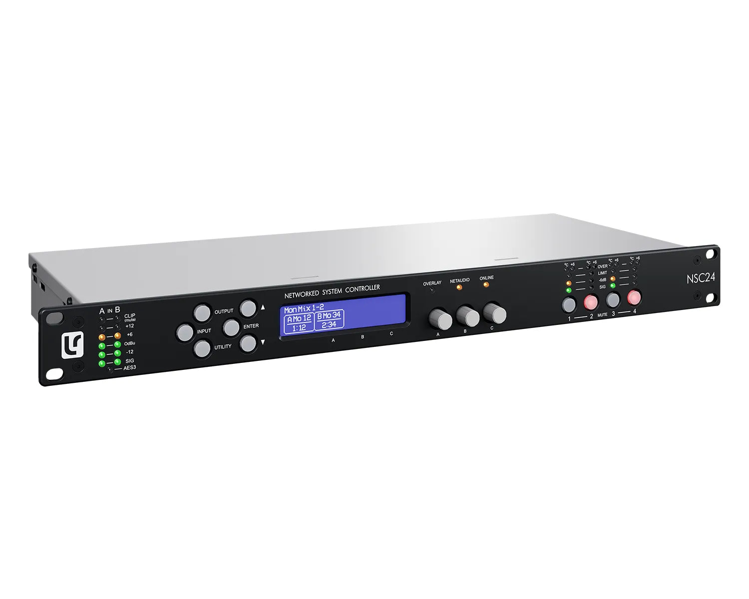 NSC24 2 In/4 Out Networked System Controller 96kHz DSP 1U