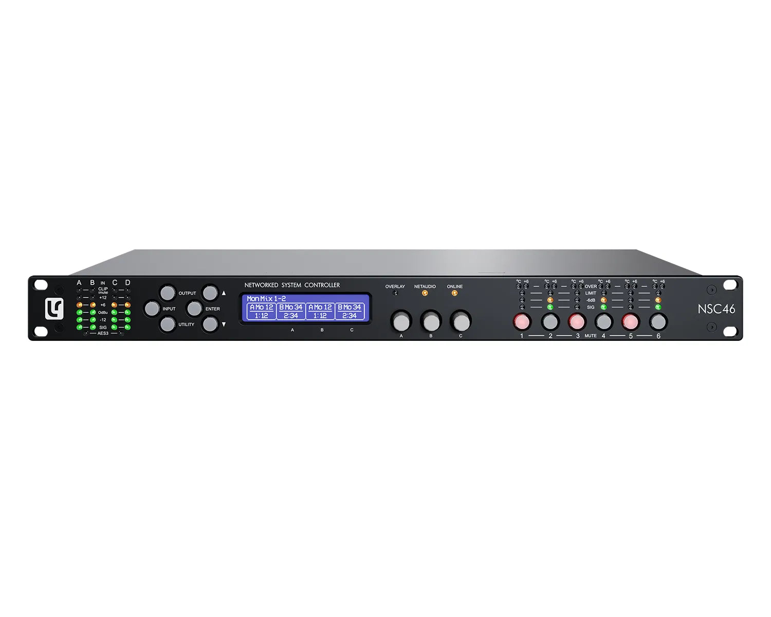 NSC46 Dante 4 In/6 Out Networked System Controller 96kHz DSP 1U