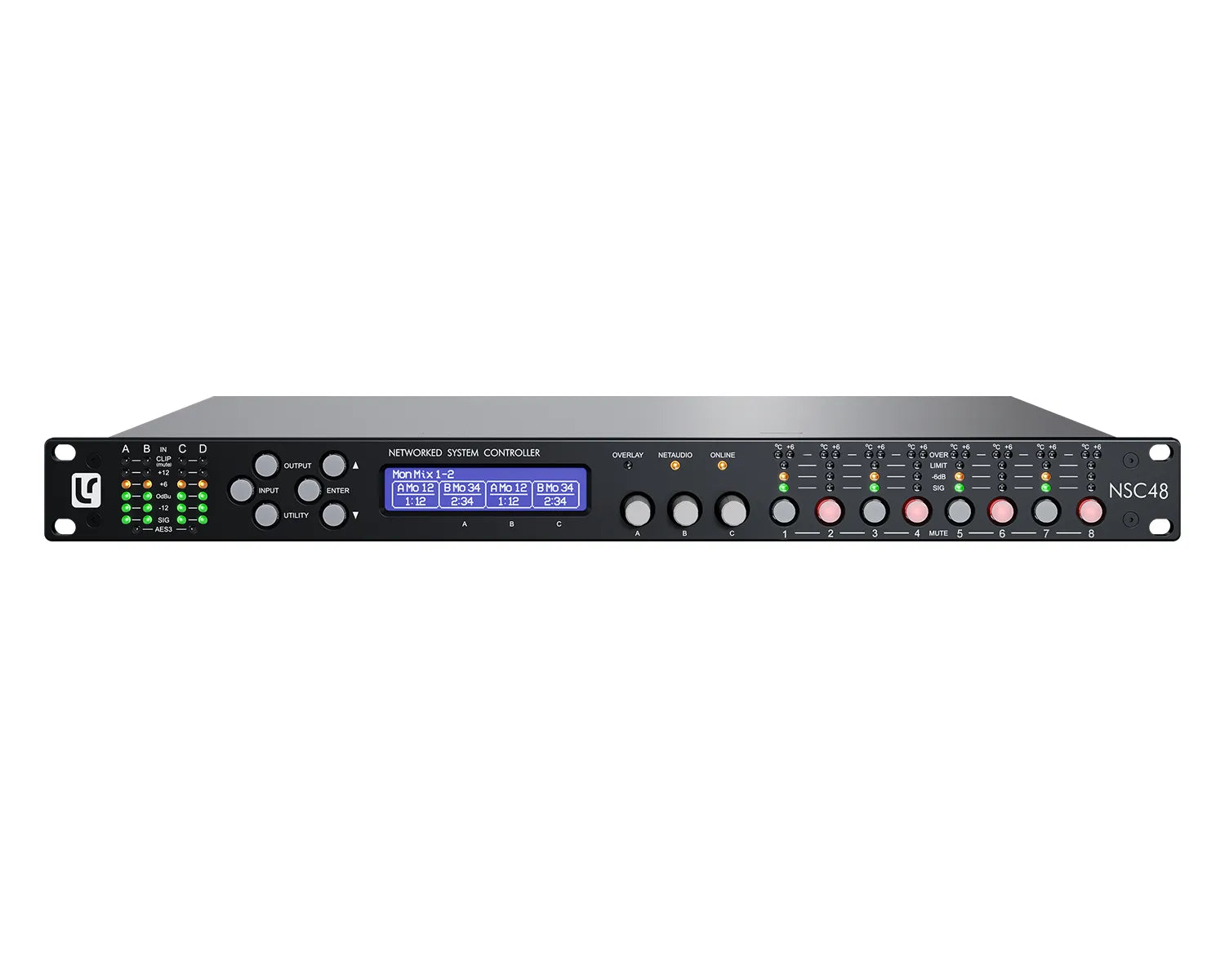 NSC48 Dante 4 In/8 Out Networked System Controller 96kHz DSP 1U