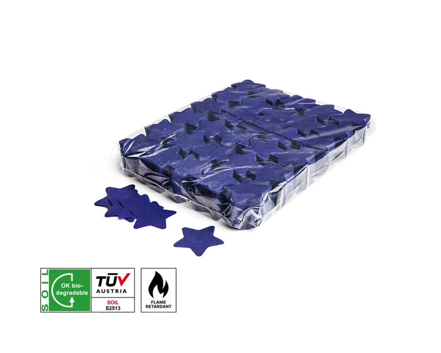 Slowfall Biodegradable Confetti Stars 55 mm Dark Blue