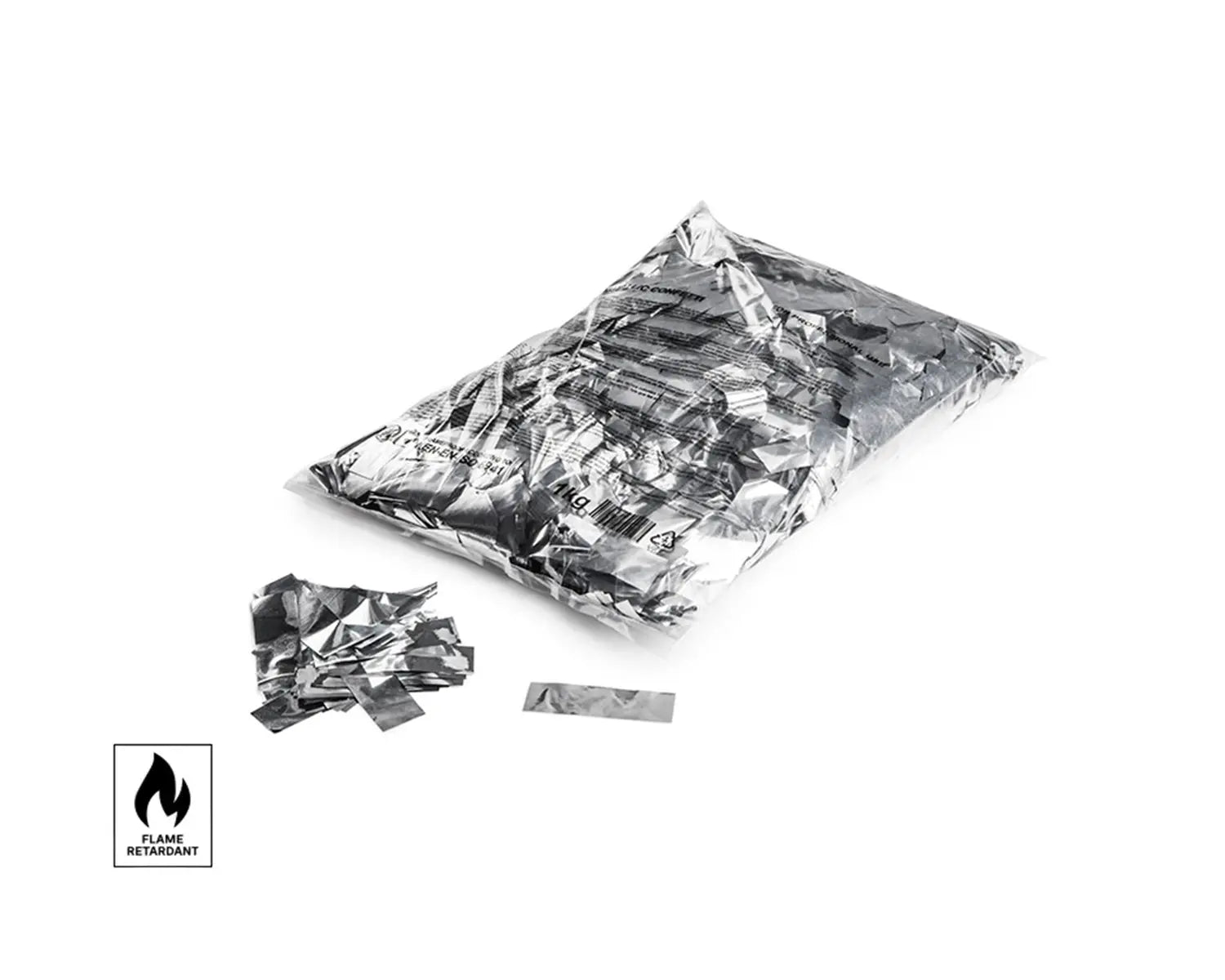 Metallic Confetti Rectangles 55 x 17 mm Silver