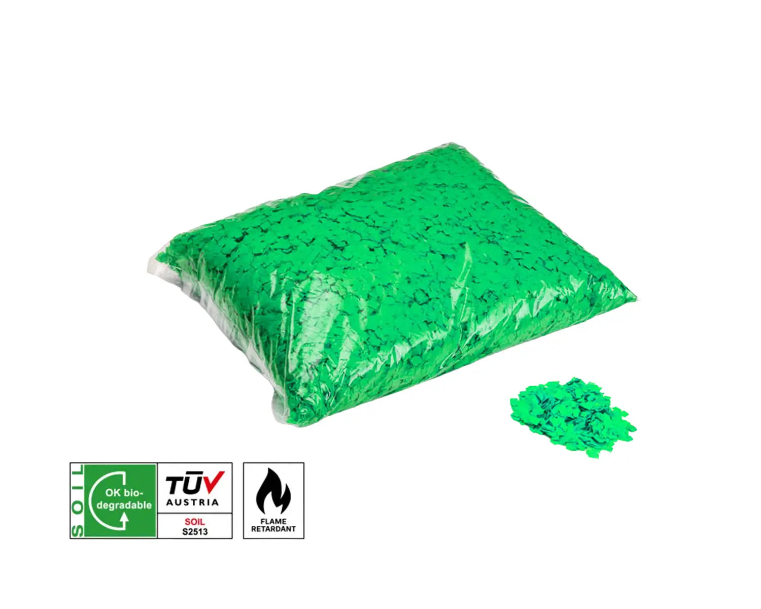 Powderfetti Biodegradable Mini Confetti 6 x 6 mm Light Green