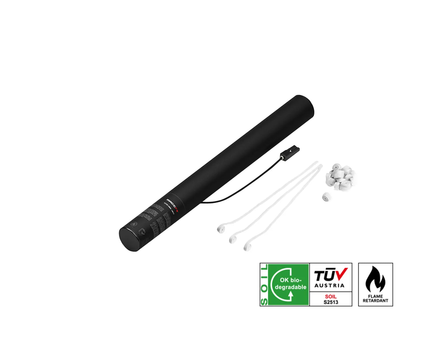 ELECTRIC STREAMERS SHOT 50 cm with Streamers White