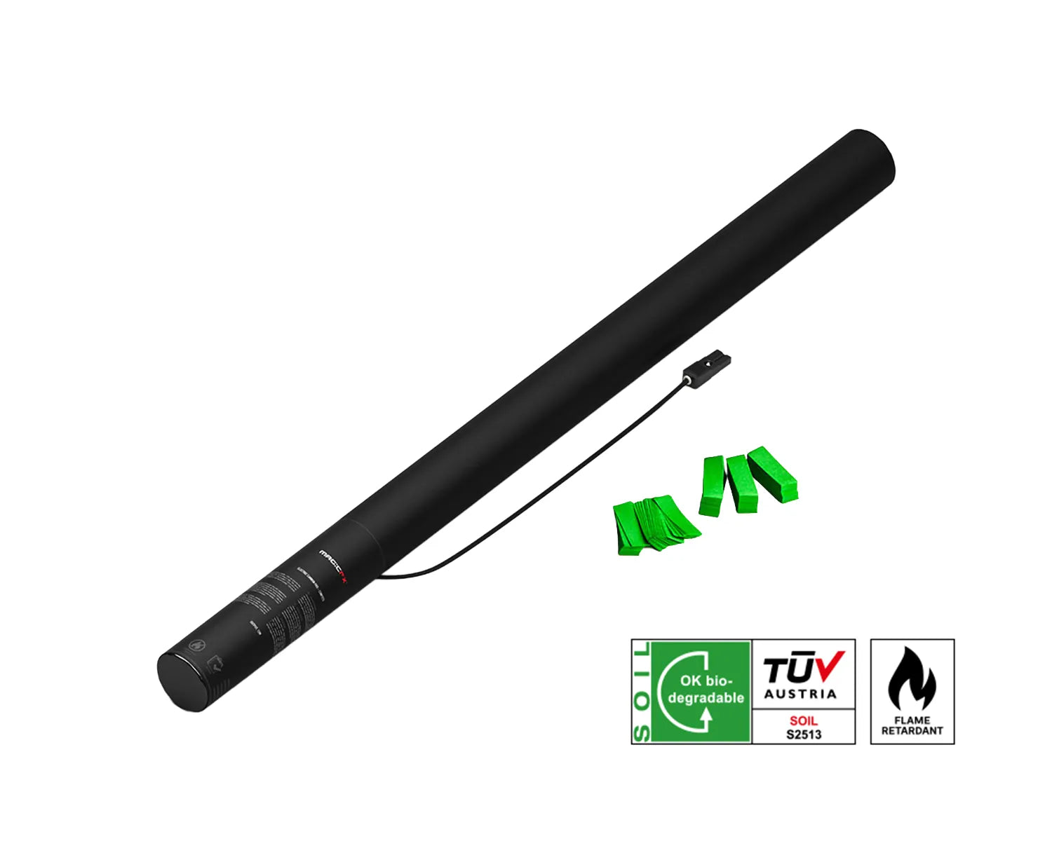 ELECTRIC CONFETTI SHOT 80 cm with Confetti Light Green