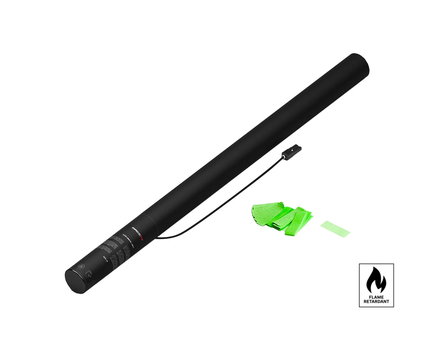 ELECTRIC CONFETTI SHOT 80 cm with UV Confetti Fluo Green