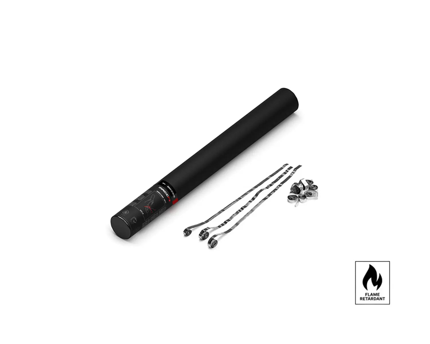 HANDHELD STREAMER SHOT 50 cm with Streamers Silver Metallic