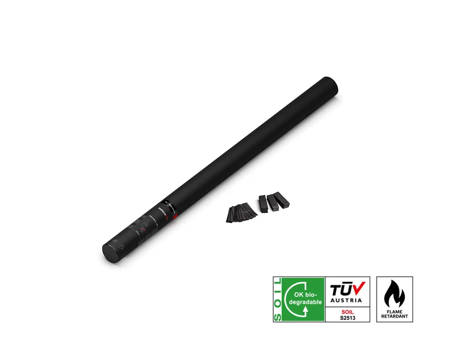 HANDHELD CONFETTI SHOT Black 80cm