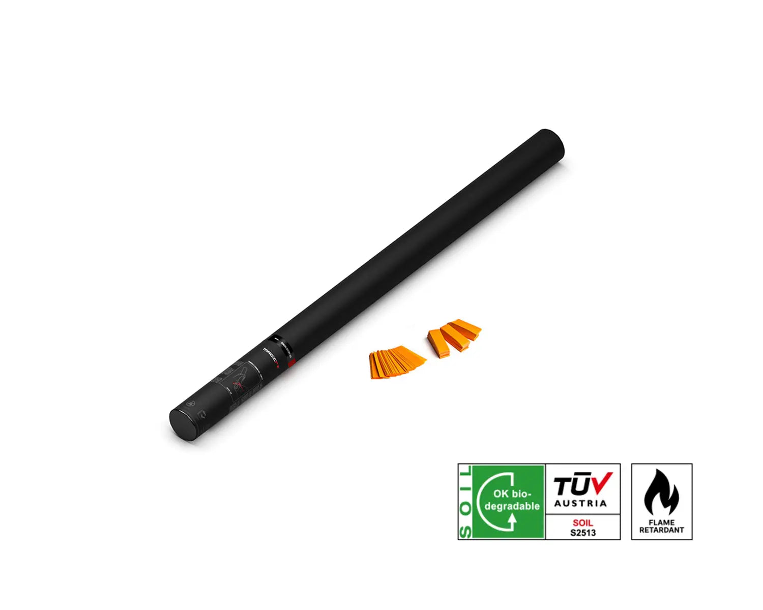 HANDHELD CONFETTI SHOT Orange 80cm