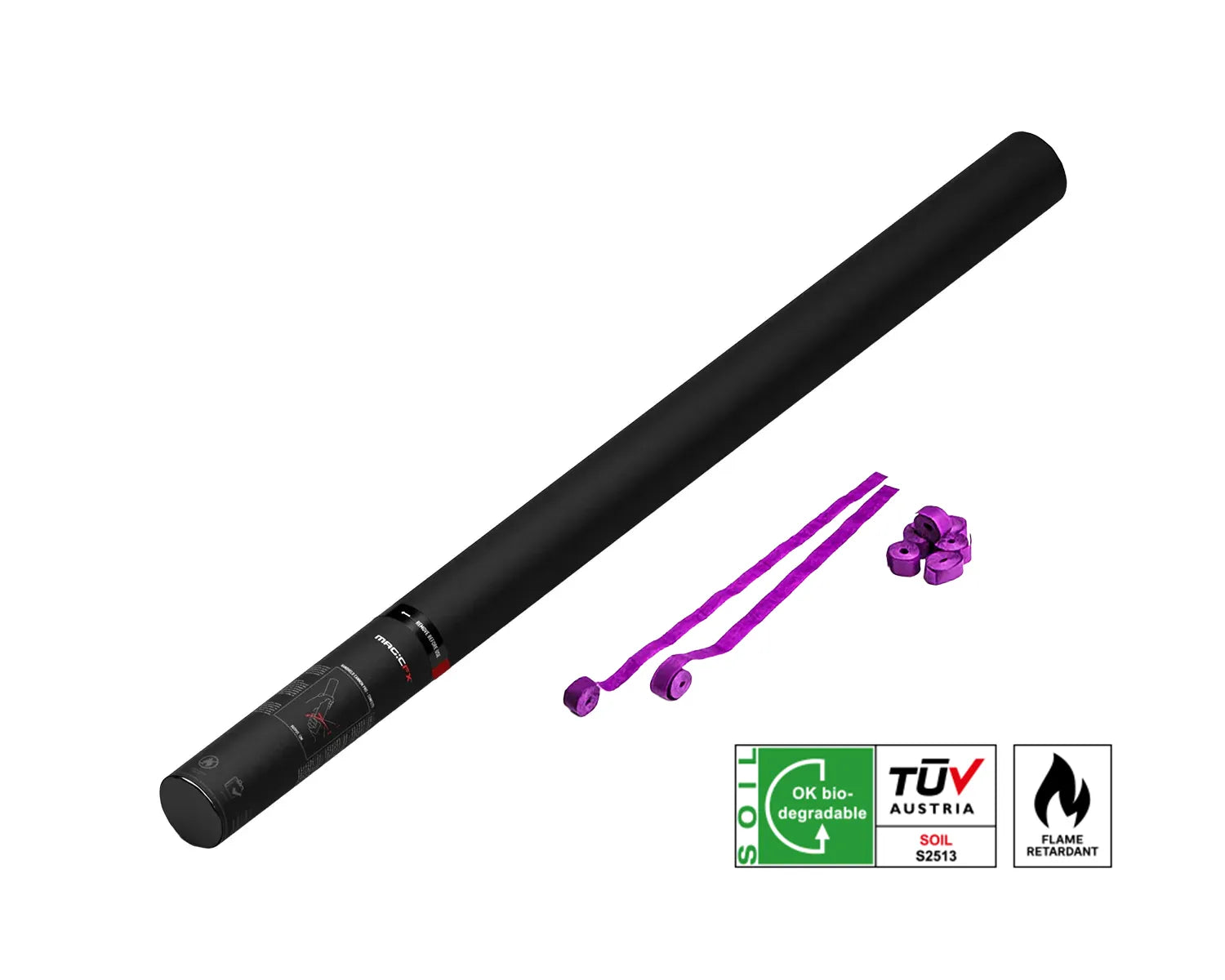 HANDHELD STREAMER SHOT 80 cm with Streamers Purple