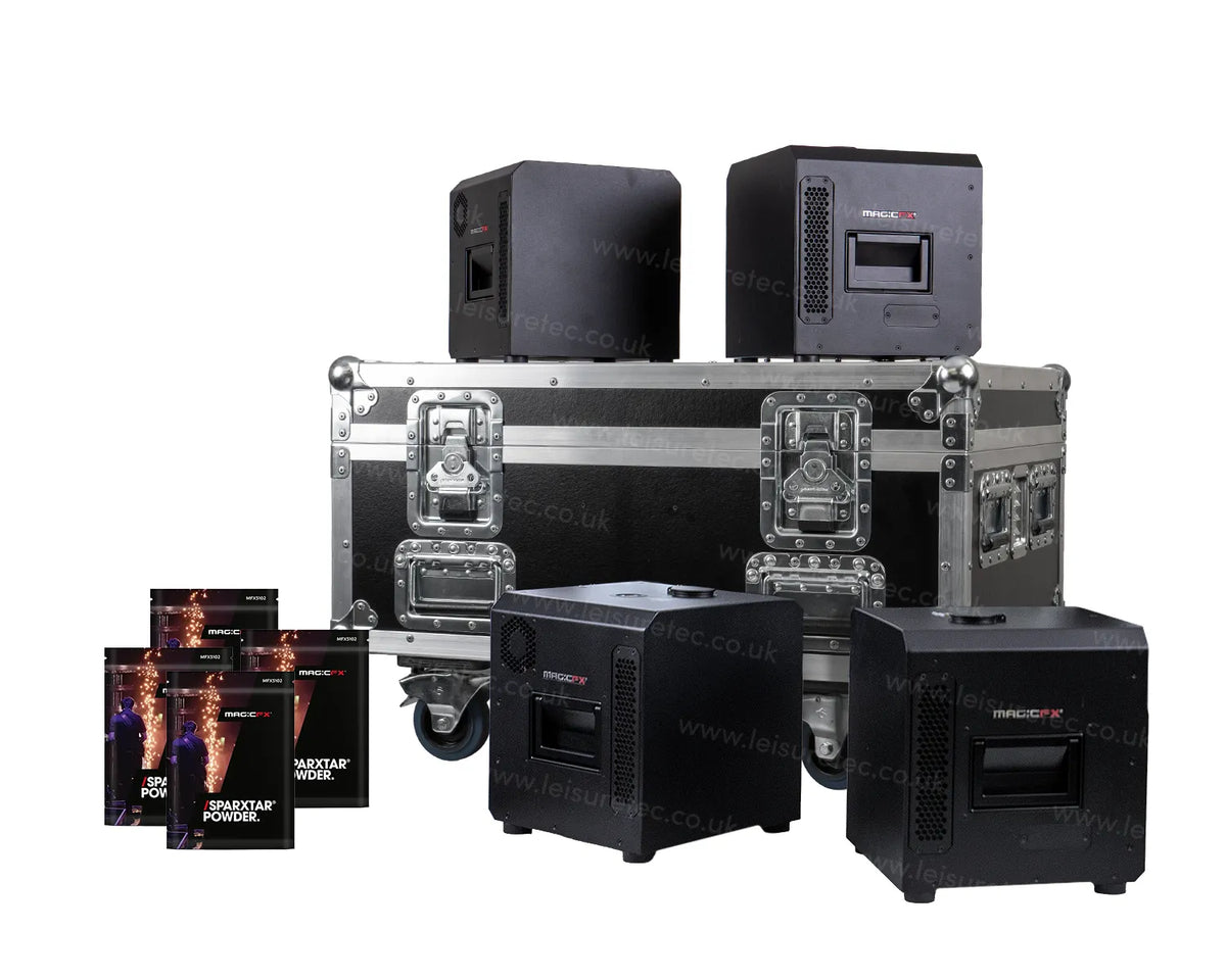 Sparxtar II BUNDLE 4 x Sparxtar II / Flightcase / 4 x Powder