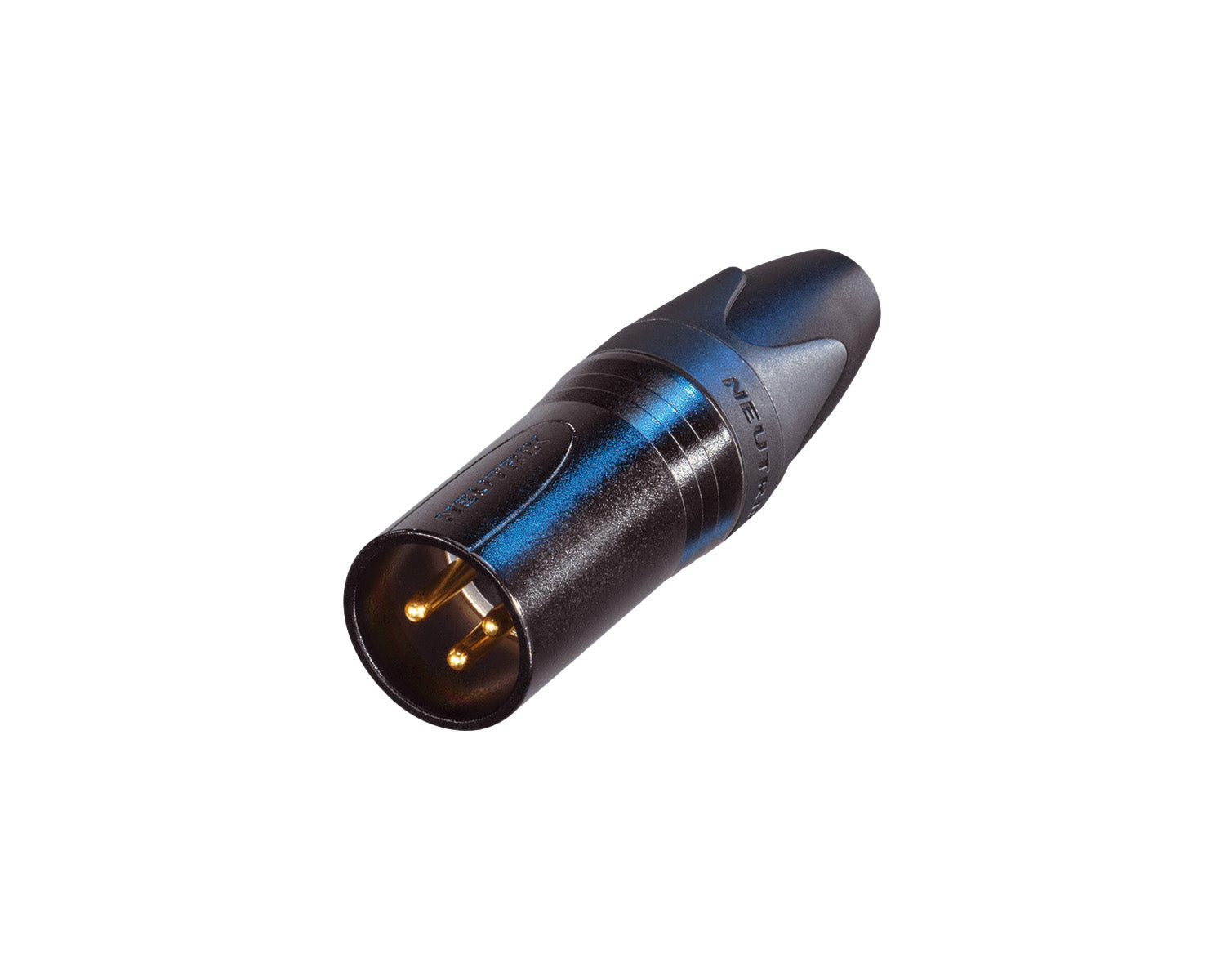NC3MXX-B 3 Pole XLR Cable Connector Male Gold Contacts Black