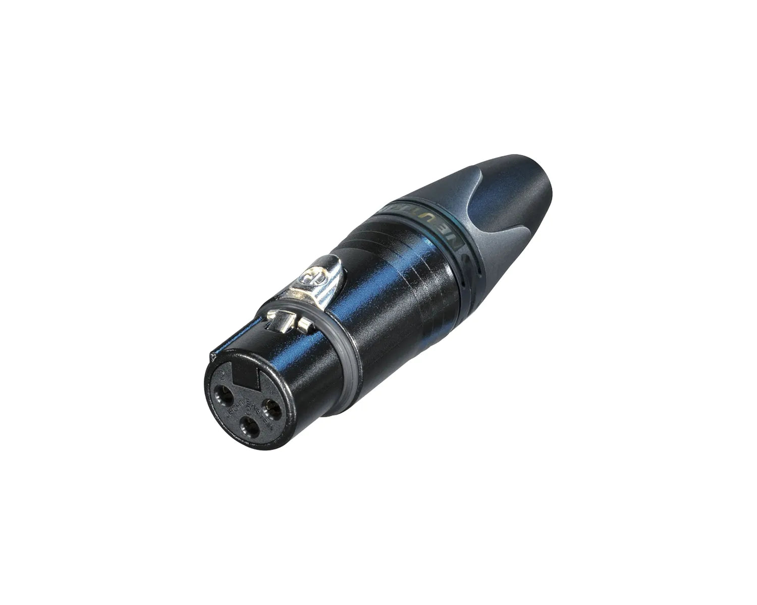 NC3FXX-B 3 Pole XLR Cable Connector Female Gold Contacts Black