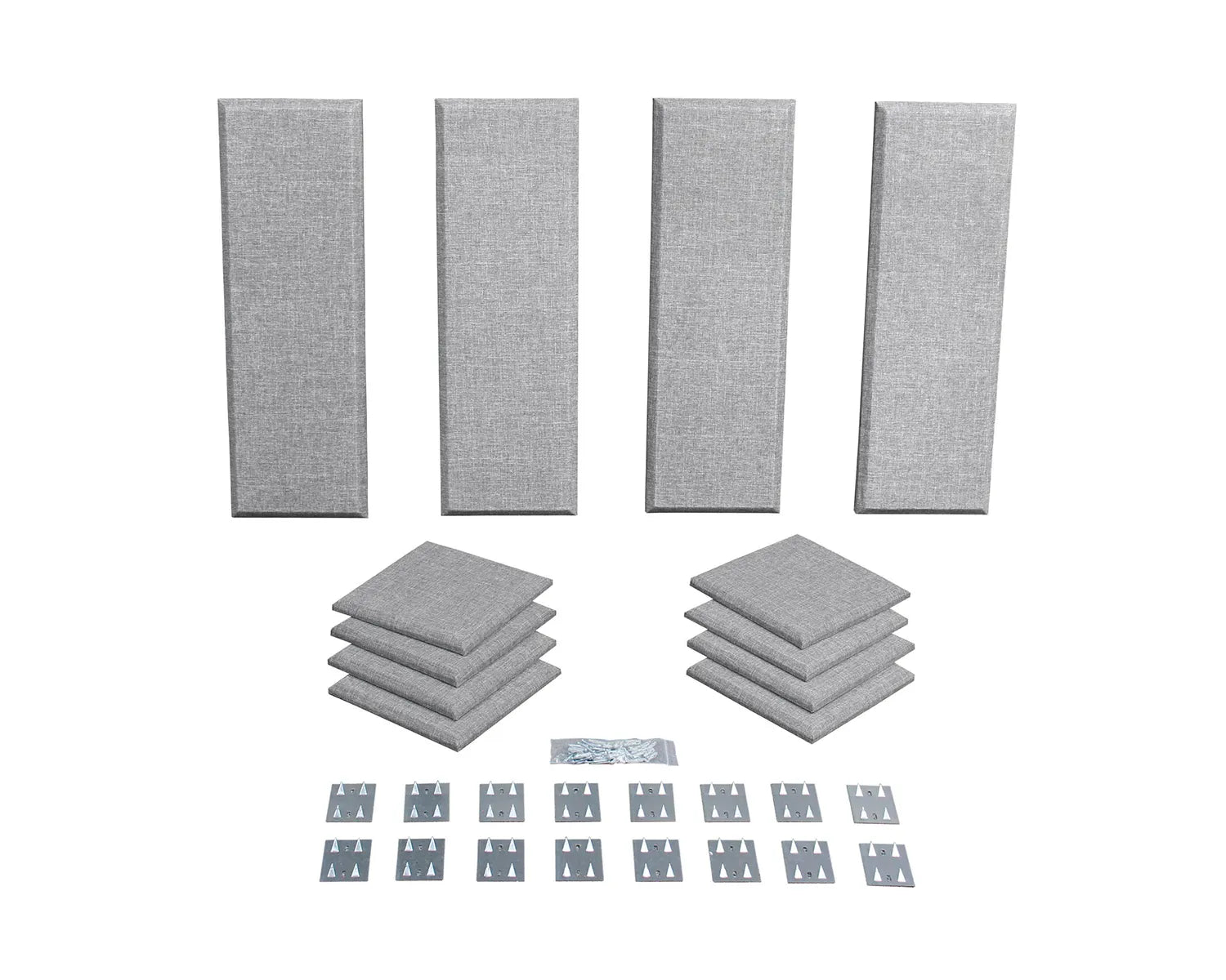London 8 Acoustic Wall Panel Room Kit for 100sqft Grey