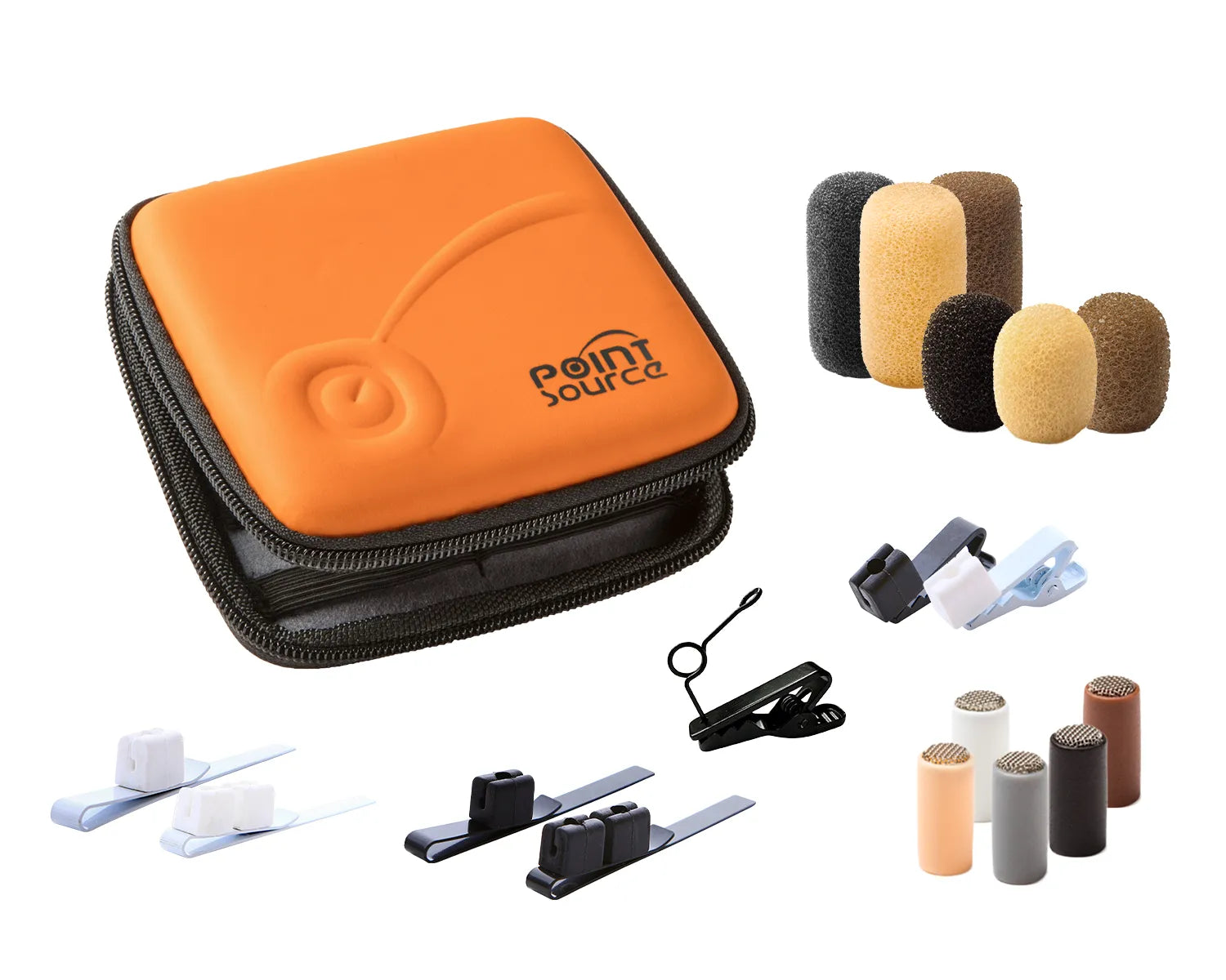 CO-LAV-KIT Lavalier Accessory Case with Windscreens/Clips