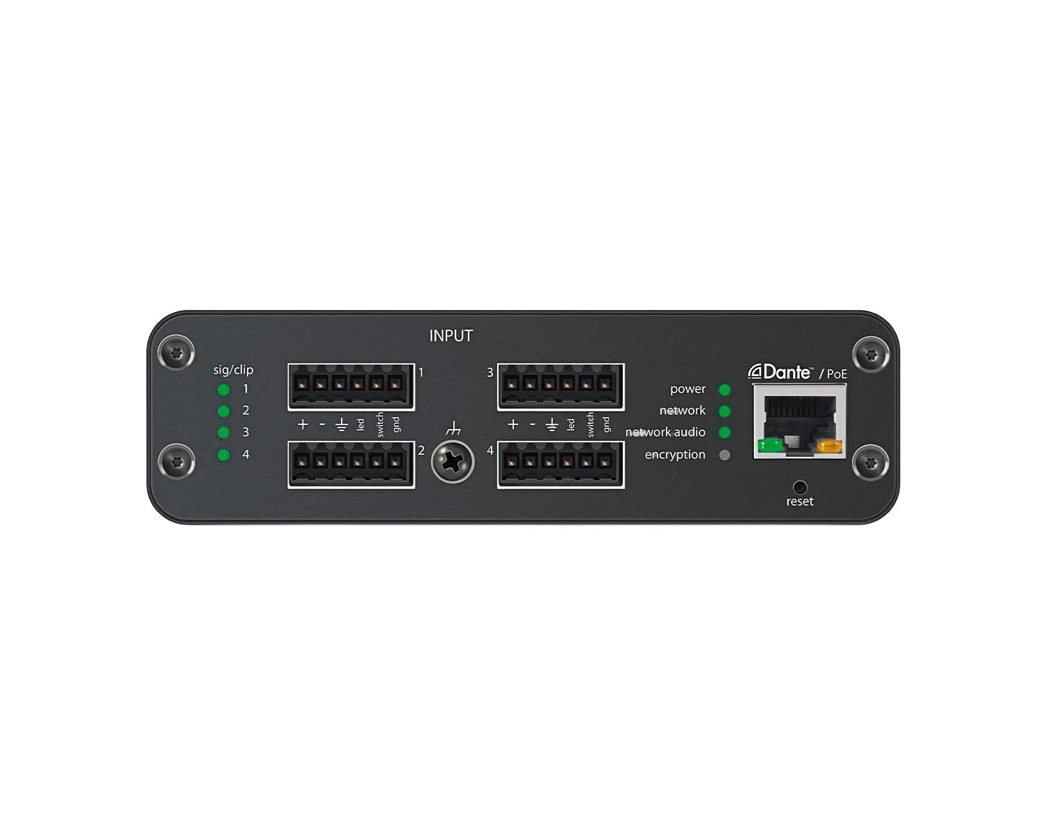 ANI4IN-BLOCK Audio Network Interface 4CH MIC/LINE IN / Dante