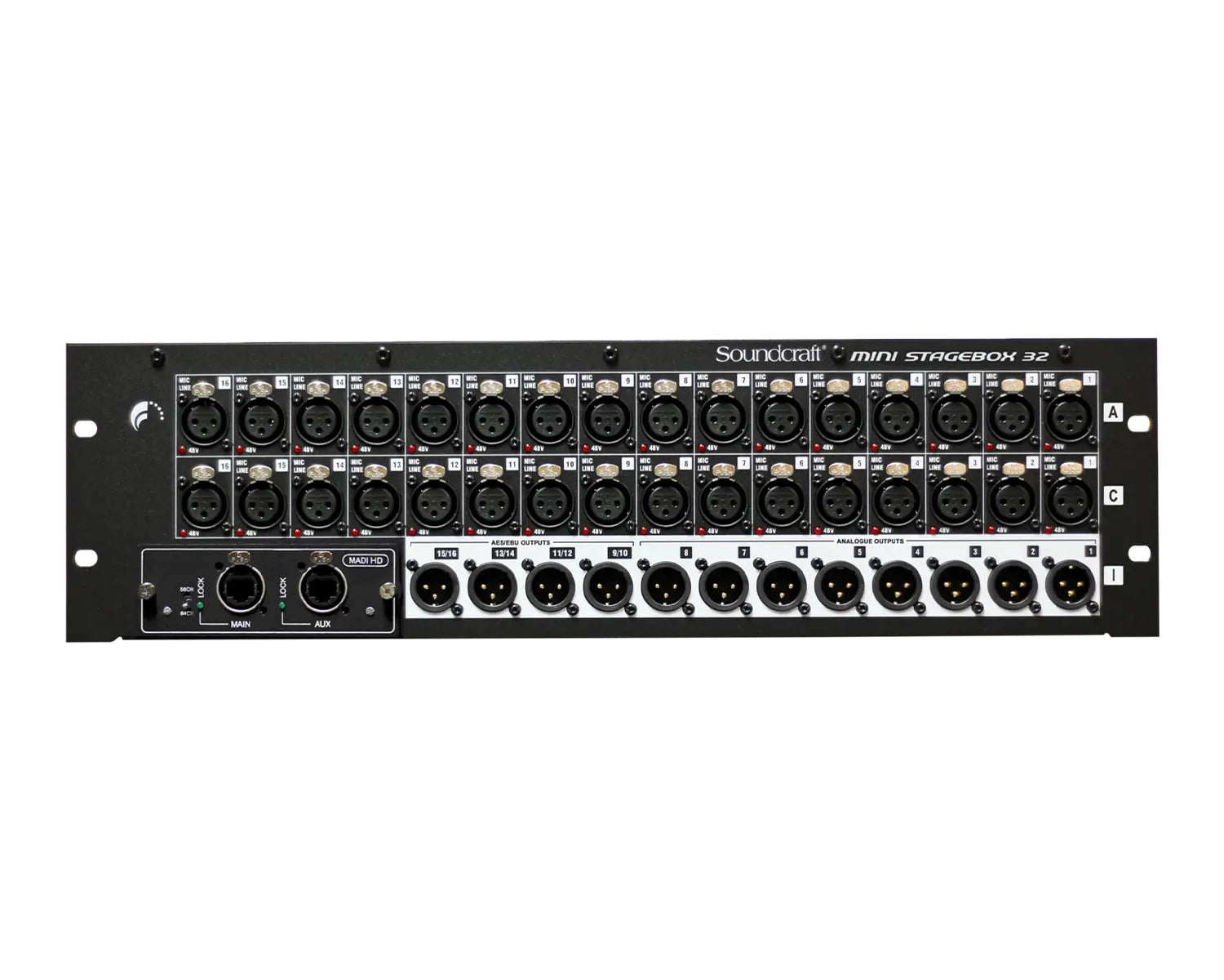 Mini Stagebox 32R Stagebox 32in/8 Line+4prOut Cat5/USB 3U