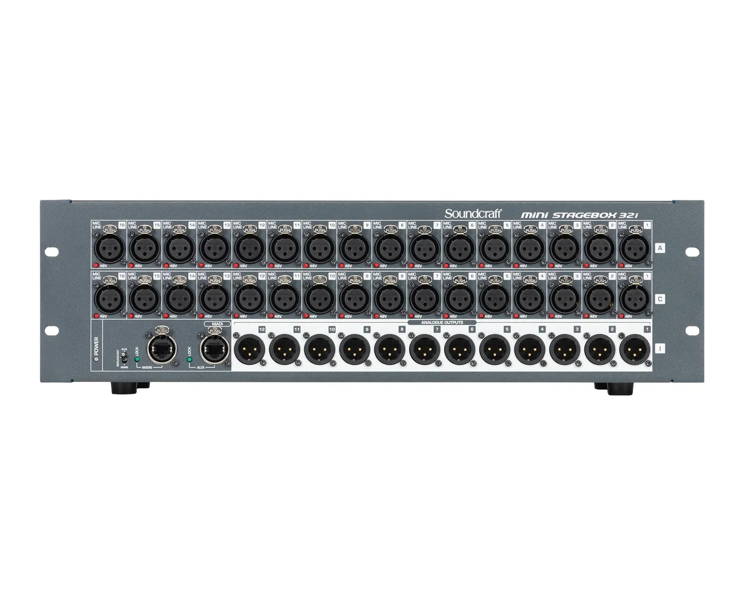 Mini Stagebox 32i Stagebox 32in/8 XLR Line Out/2 MADI 3U