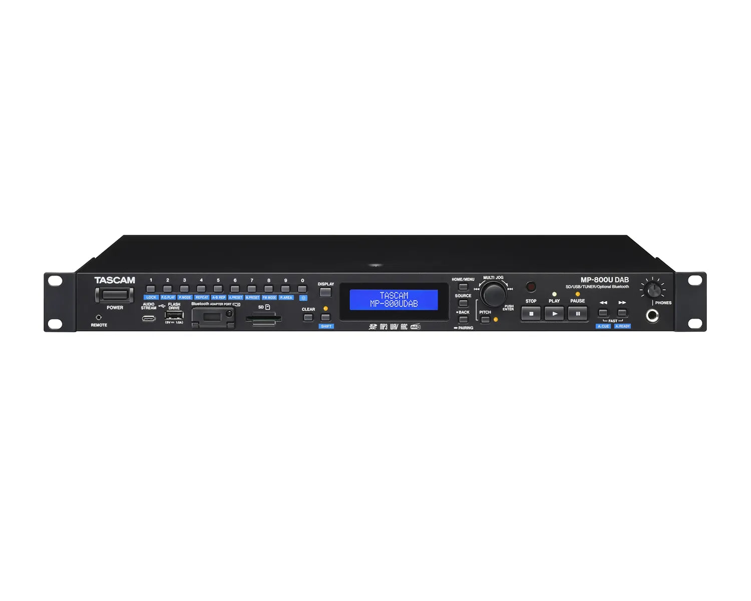 MP-800UDAB SD/USB Media Player with DAB/FM Tuner 1U