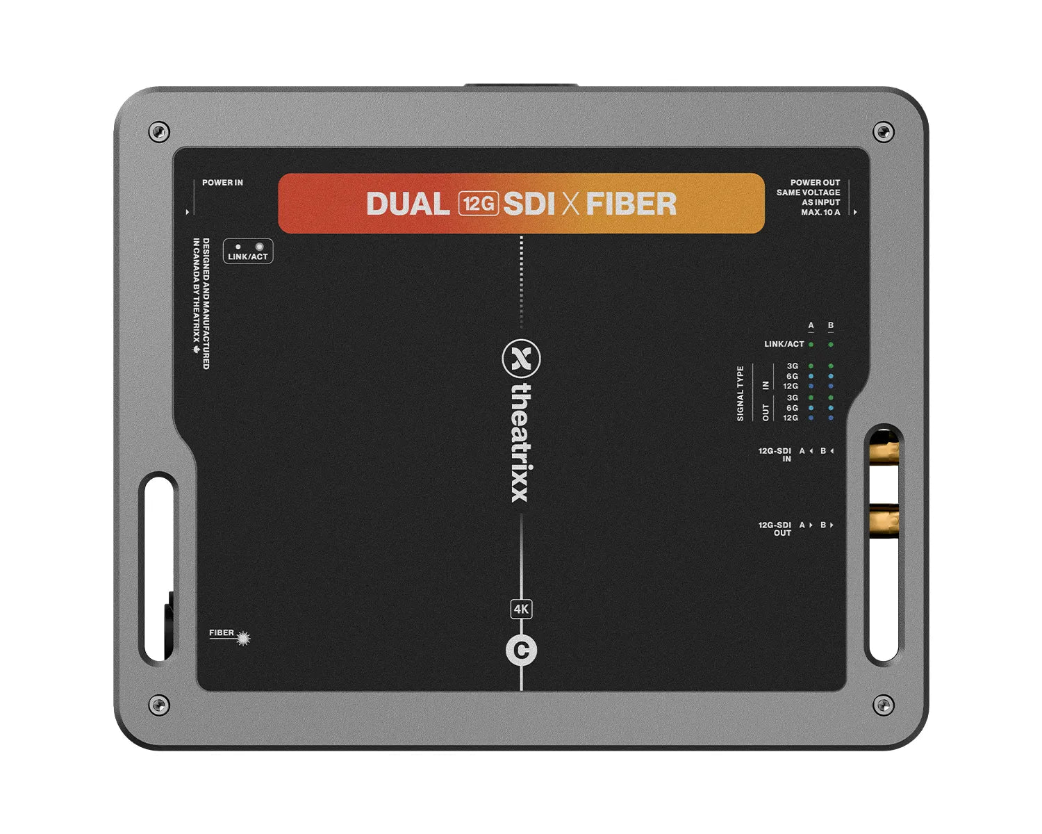 DUAL 4K Bidirectional Video Converter 12G-SDI/Fibre SM optconQUAD