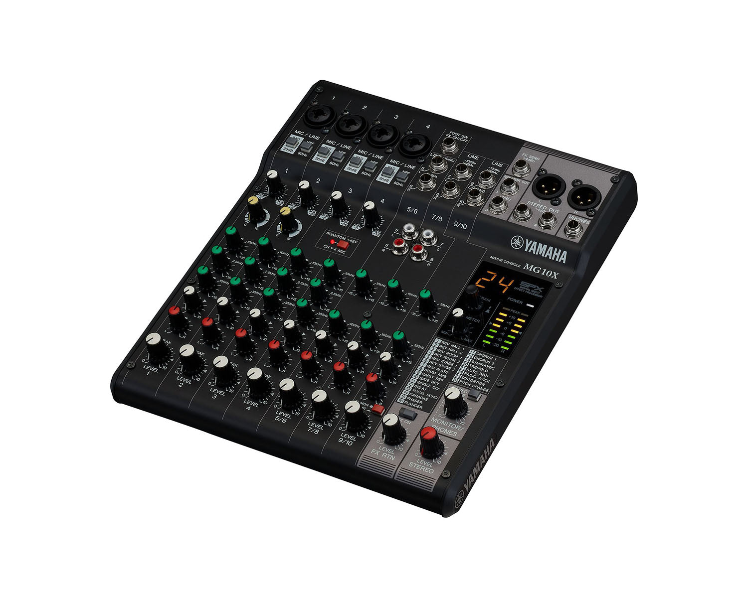 MG10X 10-Ch Mixing Console 4 Mic / 10 Line + SPX with Knobs