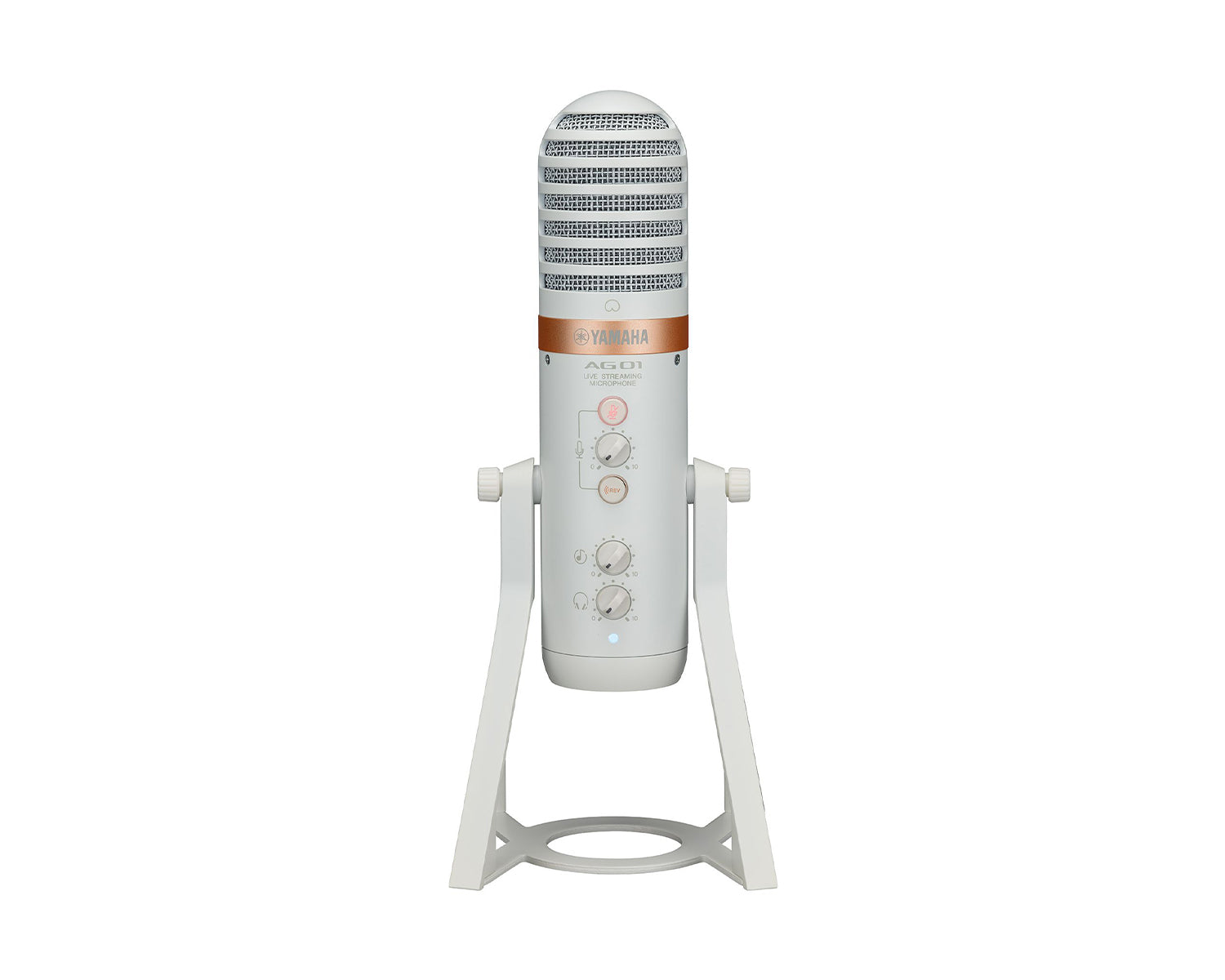 YAMAG01W - Yamaha AG01 Live Streaming USB Microphone for Podcasts or Streaming White Image 1