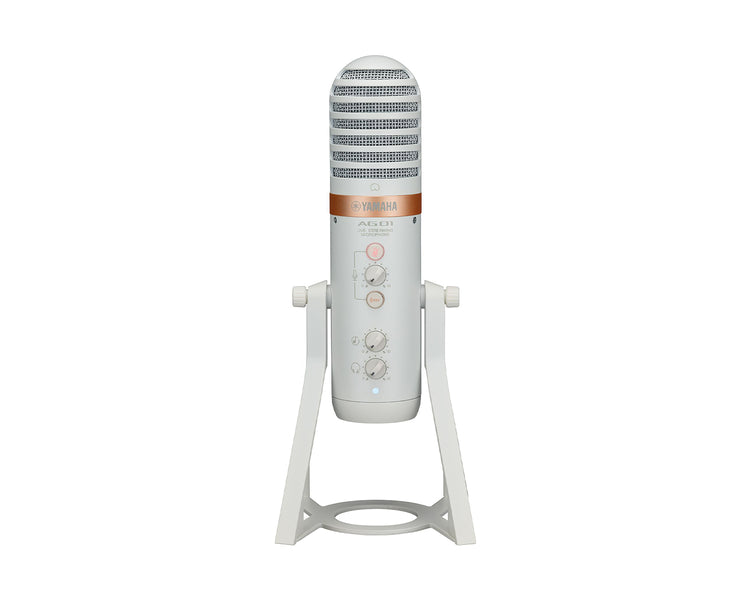 YAMAG01W - Yamaha AG01 Live Streaming USB Microphone for Podcasts or Streaming White Image 1