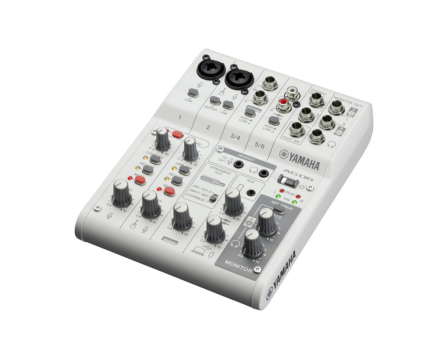 YAMAG06MK2W - Yamaha AG06 MK2 6 Channel Mixer with USB Audio Interface White Image 2
