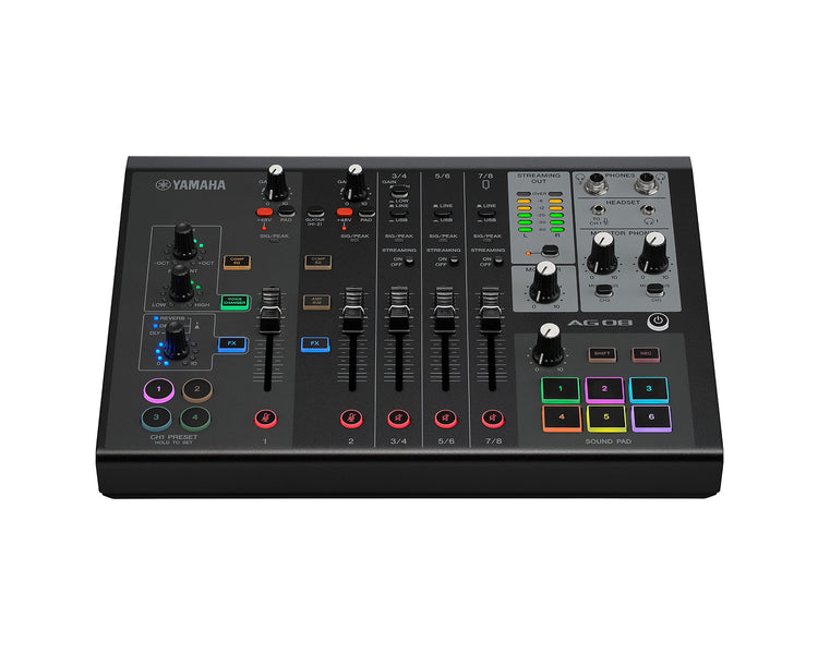 YAMAG08B - Yamaha AG08 8 Channel Mixer with USB Audio Interface Black Image 3