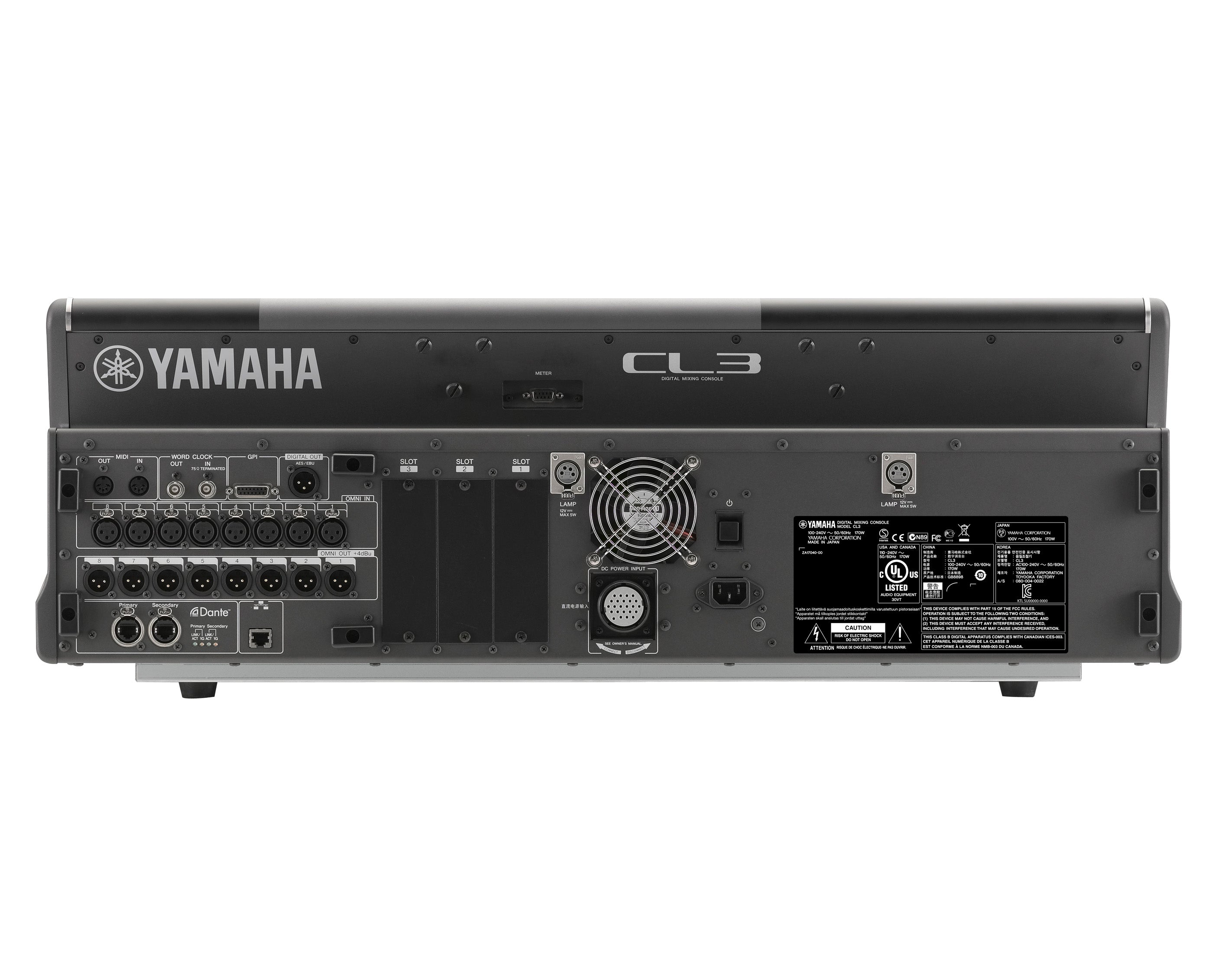 YAMCL3 - Yamaha CL3 Digital Mixing Console with Dante 64 Mono and 8 Stereo i or p Image 3